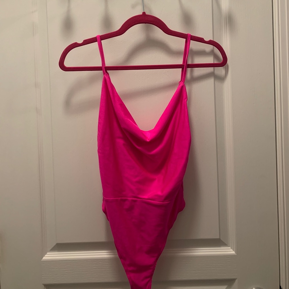 hot pink bodysuit